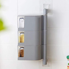 منظم توابل دوار لاصق بثلاث طبقات 