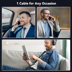 كابل USB 4 في 1 (USBA/C-C/Lightning) بطول متر واحد