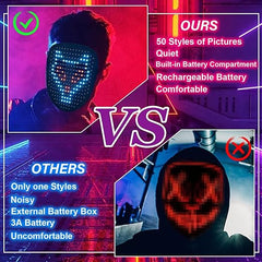 قناع ديبوينتر لايف LED مزود بخاصية التعرف على الإيماءات 