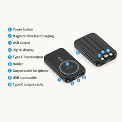 بنك طاقة مغناطيسي أصلي بقوة 15000 مللي أمبير/ساعة - شحن سريع