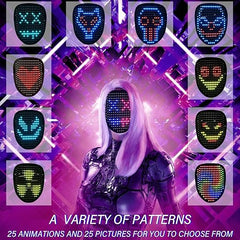 قناع ديبوينتر لايف LED مزود بخاصية التعرف على الإيماءات 