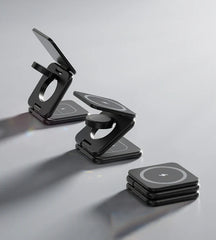 حامل شحن قابل للطي 3 في 1 MagSafe - أسود 