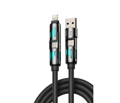 كابل USB 4 في 1 (USBA/C-C/Lightning) بطول متر واحد