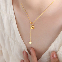 قلادة لطيفة بتصميم دب كرتوني للبنات