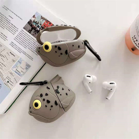 غطاء حماية لسماعة بلوتوث بتصميم رأس سمكة سلمون إبداعية