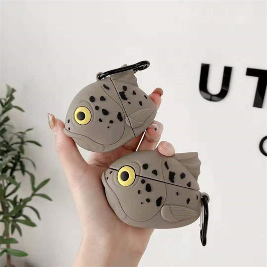 غطاء حماية لسماعة بلوتوث بتصميم رأس سمكة سلمون إبداعية