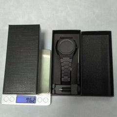 ساعة رجالية سوداء من الفولاذ المقاوم للصدأ بأرقام عربية - كوارتز ميوتا ياباني 