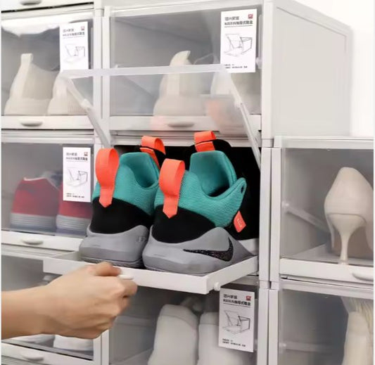 رف أحذية بغطاء (عبوة من 3 قطع)